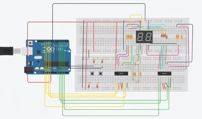 Arduino digital clock counter prototype