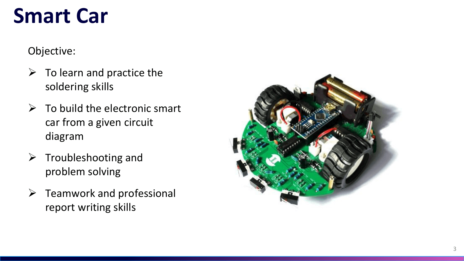 Smart car tutorial objectives