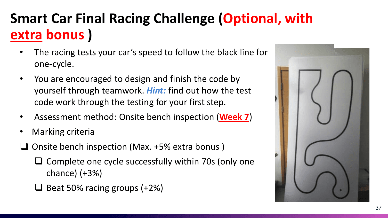 Smart car final racing challenge