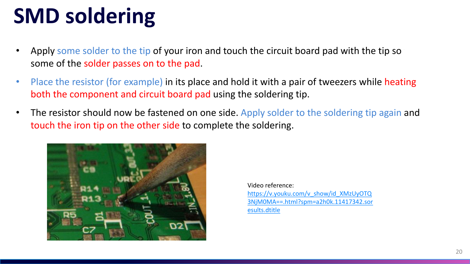 Soldering process slide / 焊接过程课件页