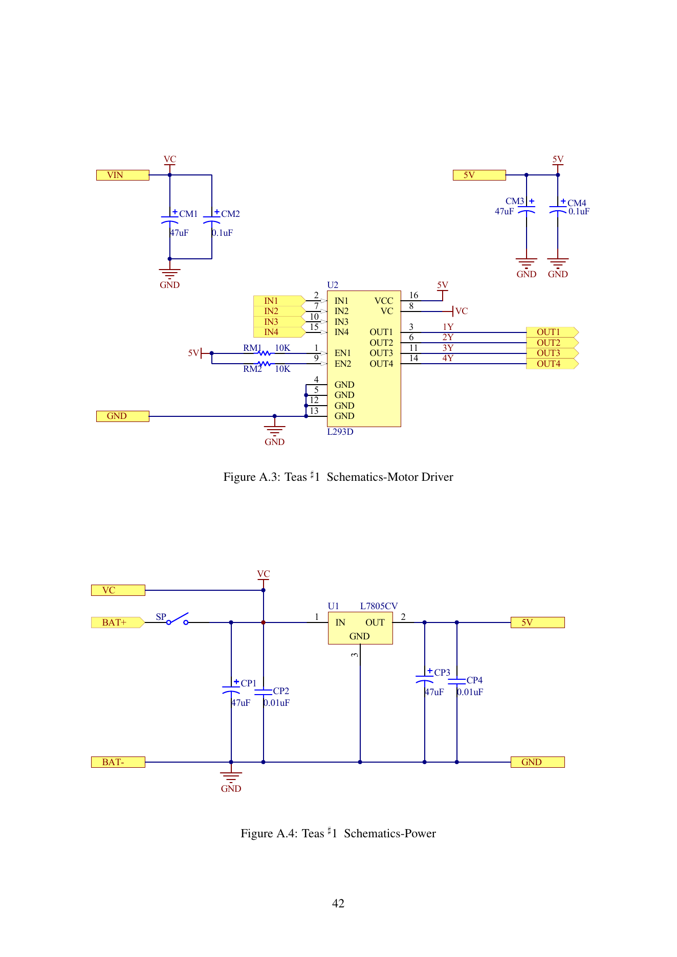 Motor-driver and power-supply schematic / 电机驱动与电源原理图
